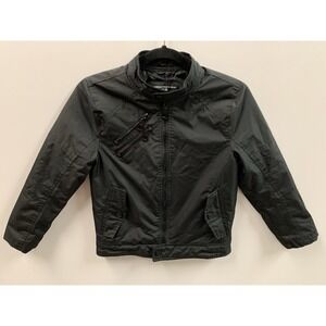 Sporty Black Urban Republic Boy Jacket Size Medium 10/12 Moto Biker Youth